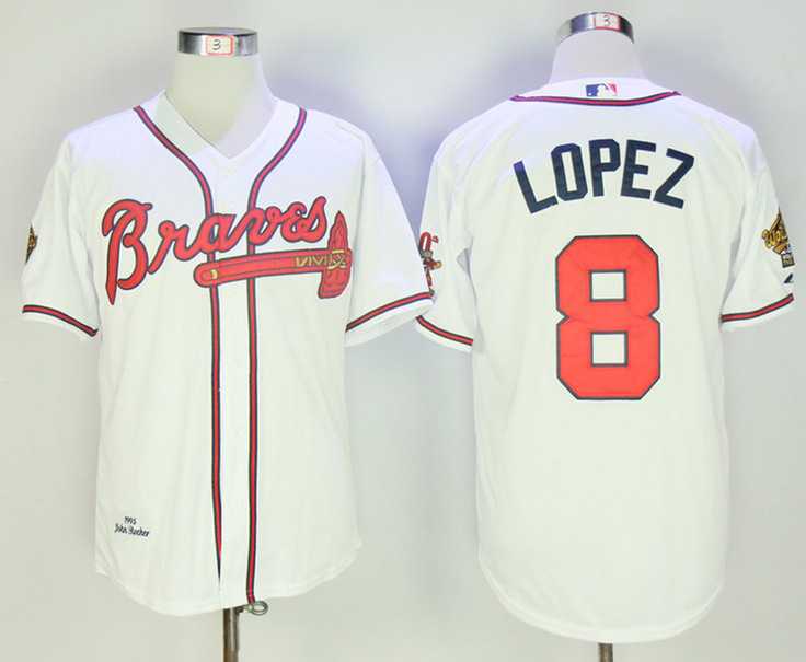 Atlanta Braves #8 Javier Lopez White Throwback Jersey,We sell and wholesale Atlanta Braves #8 Javier Lopez White Throwback Jersey on line form chian!